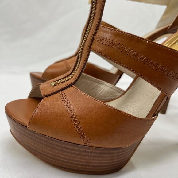 BRAND NEW! Michael Kors Berkley Platform Leather Sandals, Size 10 - Picture 6 of 12